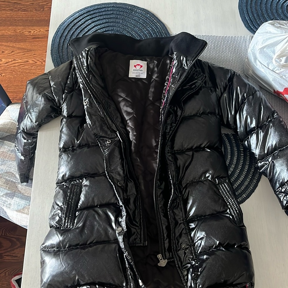 Appaman black shiny puffer jacket